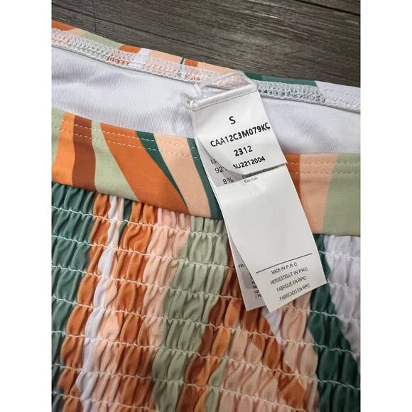 NWT Cupshe Swirl Push-Up Bikini Top & Smocked Bottoms Set - Picture 6 of 6